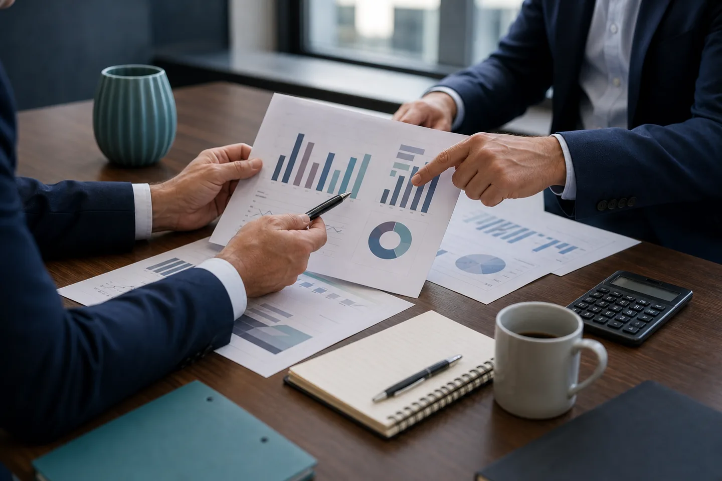 Revue de documents financiers en comité de direction