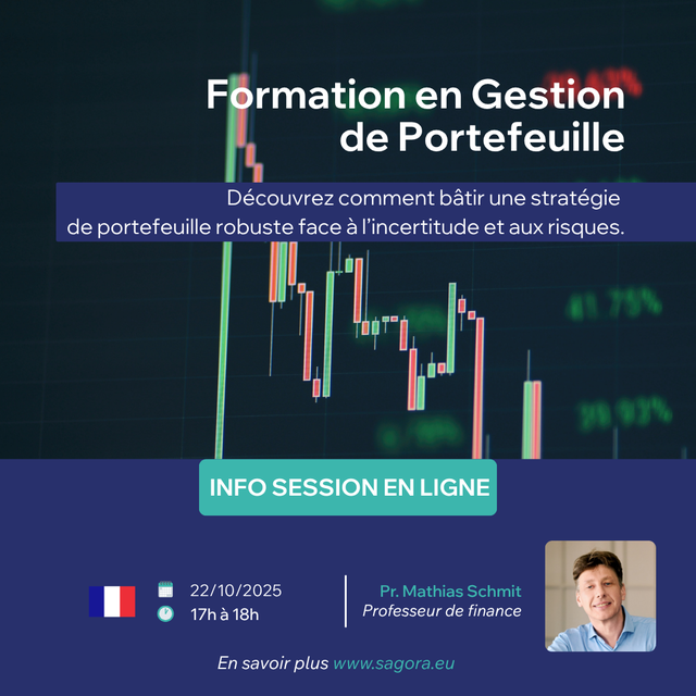 Sagora infosession 22 oct 2025, formation en gestion de portefeuille
