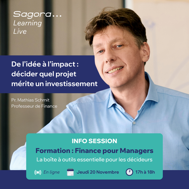 Infosession Finance pour managers 20 novembre 2025